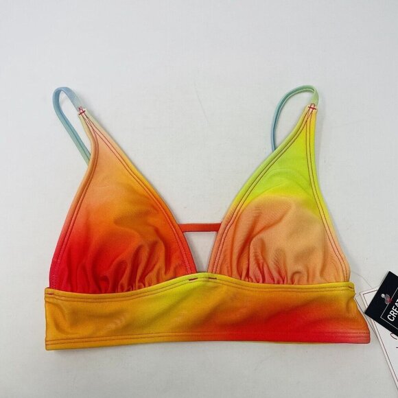 Salt & Cove Juniors Size XS Colorful Ombre Printed Front-Tab Bikini Top 1750 - Picture 3 of 9